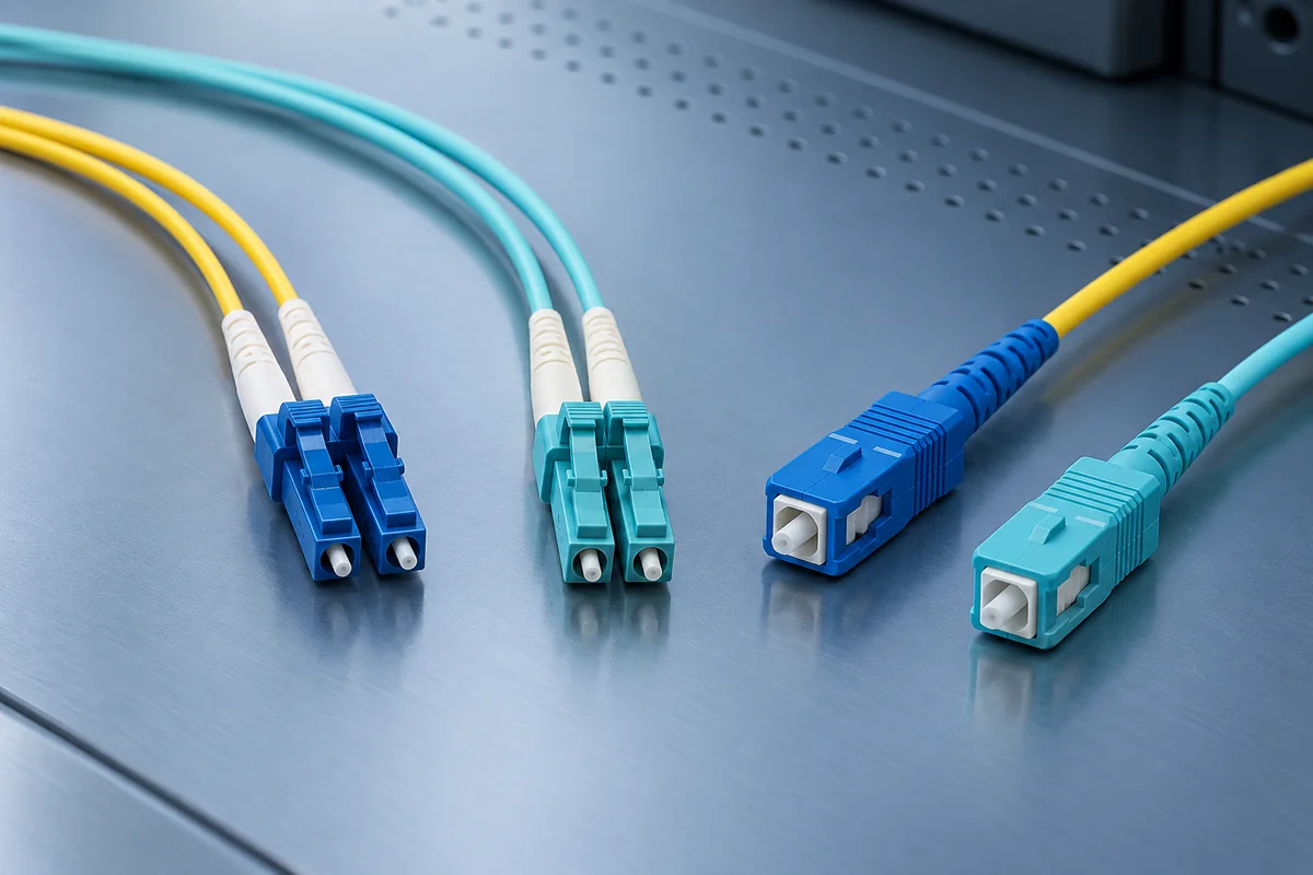 LC and SC optical fibre connectors and assemblies