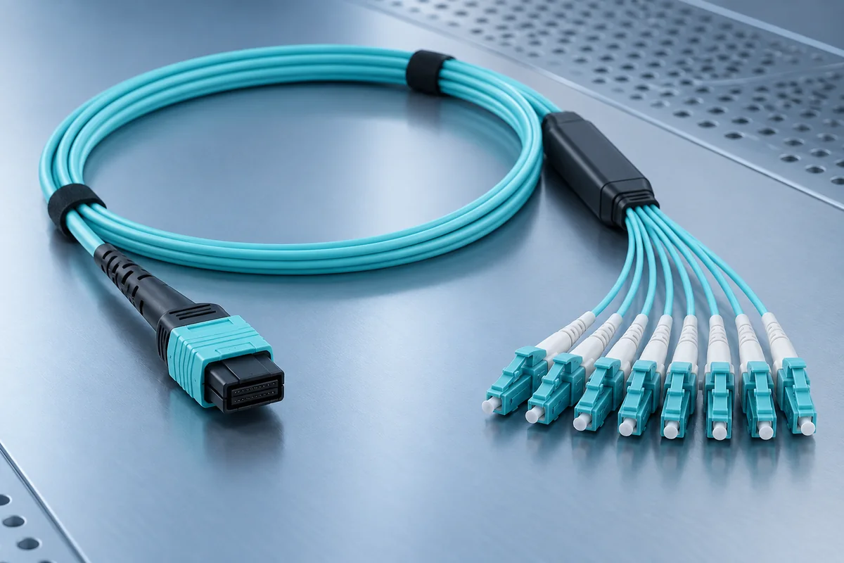 Multifibre MPO optical cable assembly for high density connections